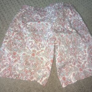 J. Crew Pink Paisley Women’s Bermuda Shorts 8 LK NEW SPRING